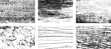 Siyah beyaz grunge. Tehlike örtüsü dokusu. Soyut yüzey tozu ve kaba duvar arkaplanı kavramı. Sıkıntı illüstrasyonu, grunge etkisi yaratmak için basitçe nesnenin üzerine yerleştirilir. Vektör EPS10.