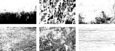 Siyah beyaz grunge. Tehlike örtüsü dokusu. Soyut yüzey tozu ve kaba duvar arkaplanı kavramı. Sıkıntı illüstrasyonu, grunge etkisi yaratmak için basitçe nesnenin üzerine yerleştirilir. Vektör EPS10.