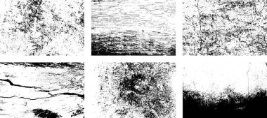 Siyah beyaz grunge. Tehlike örtüsü dokusu. Soyut yüzey tozu ve kaba duvar arkaplanı kavramı. Sıkıntı illüstrasyonu, grunge etkisi yaratmak için basitçe nesnenin üzerine yerleştirilir. Vektör EPS10.