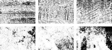 Siyah beyaz grunge. Tehlike örtüsü dokusu. Soyut yüzey tozu ve kaba duvar arkaplanı kavramı. Sıkıntı illüstrasyonu, grunge etkisi yaratmak için basitçe nesnenin üzerine yerleştirilir. Vektör EPS10.