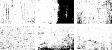 Siyah beyaz grunge. Tehlike örtüsü dokusu. Soyut yüzey tozu ve kaba duvar arkaplanı kavramı. Sıkıntı illüstrasyonu, grunge etkisi yaratmak için basitçe nesnenin üzerine yerleştirilir. Vektör EPS10.