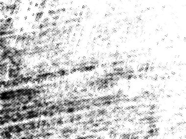 Siyah ve beyaz Grunge yarım ton vektörü. Tehlike örtüsü dokusu. Soyut yüzey tozu ve kaba arka plan kavramı. Grunge etkisi yaratmak için nesnenin üzerindeki sıkıntı illüstrasyon yeri. Vektör EPS10.