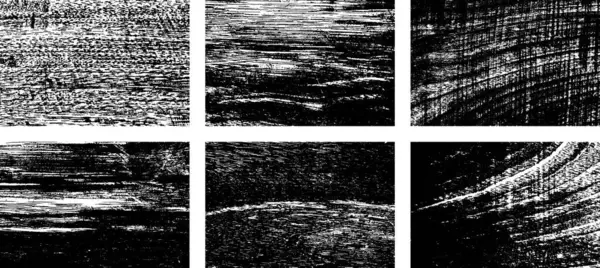 Siyah beyaz grunge seti. Tehlike örtüsü dokusu. Yüzey tozu ve kaba duvar arkası konsepti. Sıkıntı illüstrasyonu, grunge etkisi yaratmak için basitçe nesnenin üzerine yerleştirilir. Vektör EPS10.