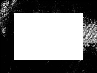 Grunge çerçeve ve sınır. Siyah beyaz grunge. Tehlike örtüsü dokusu. Toz ve kirli duvar arkaplanı. Sıkıntı illüstrasyonu, grunge etkisi yaratmak için basitçe nesnenin üzerine yerleştirilir. Vektör EPS10.