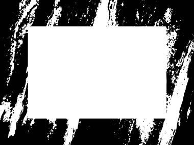 Grunge çerçeve ve sınır. Siyah beyaz grunge. Tehlike örtüsü dokusu. Toz ve kirli duvar arkaplanı. Sıkıntı illüstrasyonu, grunge etkisi yaratmak için basitçe nesnenin üzerine yerleştirilir. Vektör EPS10.
