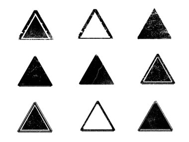 Siyah beyaz grunge seti. Tehlike örtüsü dokusu. Yüzey tozu ve kaba duvar arkası konsepti. Sıkıntı illüstrasyonu, grunge etkisi yaratmak için basitçe nesnenin üzerine yerleştirilir. Vektör EPS10.