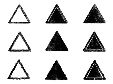 Siyah beyaz grunge seti. Tehlike örtüsü dokusu. Yüzey tozu ve kaba duvar arkası konsepti. Sıkıntı illüstrasyonu, grunge etkisi yaratmak için basitçe nesnenin üzerine yerleştirilir. Vektör EPS10.