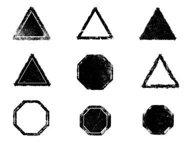 Siyah beyaz grunge seti. Tehlike örtüsü dokusu. Yüzey tozu ve kaba duvar arkası konsepti. Sıkıntı illüstrasyonu, grunge etkisi yaratmak için basitçe nesnenin üzerine yerleştirilir. Vektör EPS10.