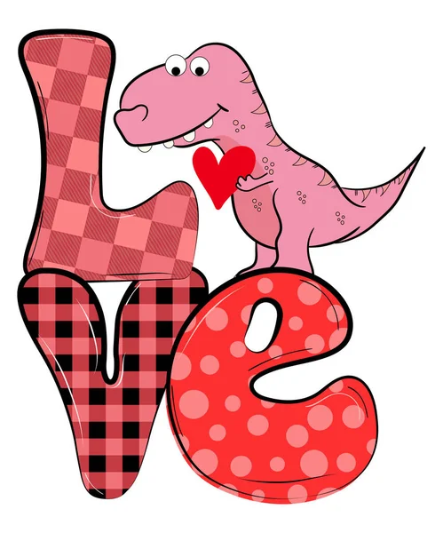 Dinosaurios Valentine Puede Utilizar Camisetas Etiquetas Iconos Suéter Puente Sudadera — Archivo Imágenes Vectoriales