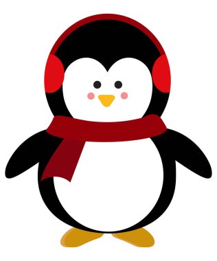 Noel Penguenleri. Tişört, etiketler, ikonlar, kazak, kazak, kapüşon, kapüşon, çıkartma, yastık, torbalar, tebrik kartları, rozet ya da posterde kullanılabilir.