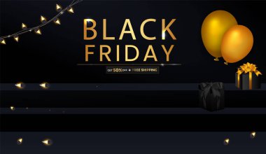 Kara Cuma Arkaplan Sancak Tasarımı