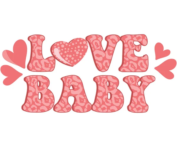 Día San Valentín Retro Amante Bebé — Archivo Imágenes Vectoriales
