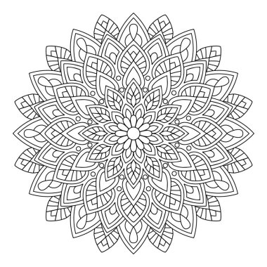  Decorative mandala hand drawn for adults coloring book