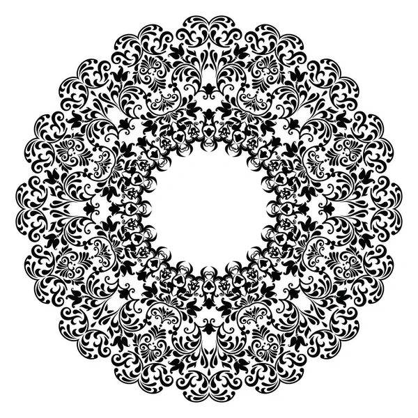 Schwarz Weiße Mandala Vektorillustration — Stockvektor