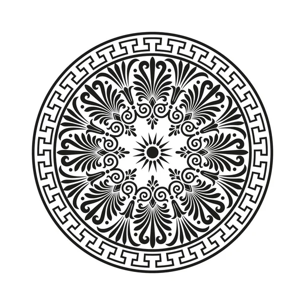Черно Белая Мандала Векторная Иллюстрация — стоковый вектор
