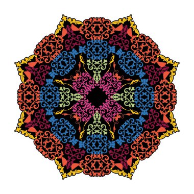 Renkli mandala vektörü
