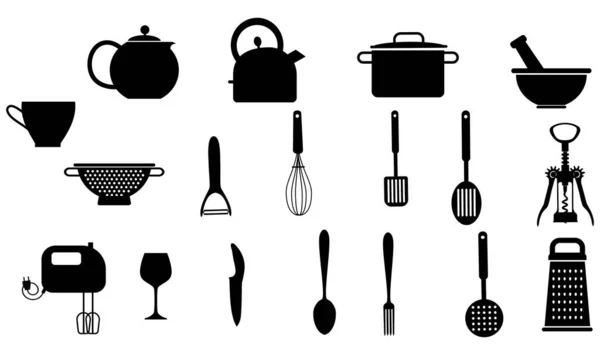 厨房设备图标矢量设计 — 图库矢量图片