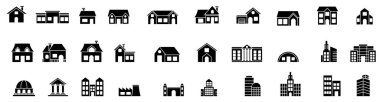 ev ve bina Icon set
