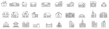 ev ve bina Icon set
