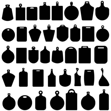 Mutfak kesme tahtaları beyaz arkaplanda izole