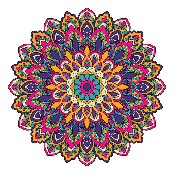 Mandala süs eşyası deseni, vektör illüstrasyonu