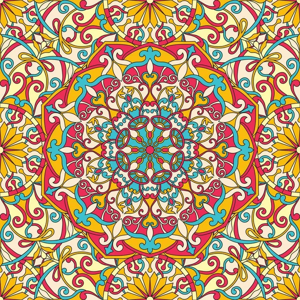 Mandala vektör illüstrasyonlu kusursuz desen