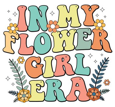 Çiçekçi kız dönemimde tişört grafik tasarımı