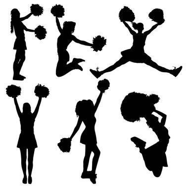 Panter vektör siluetleri beyaz arkaplanda izole edildi