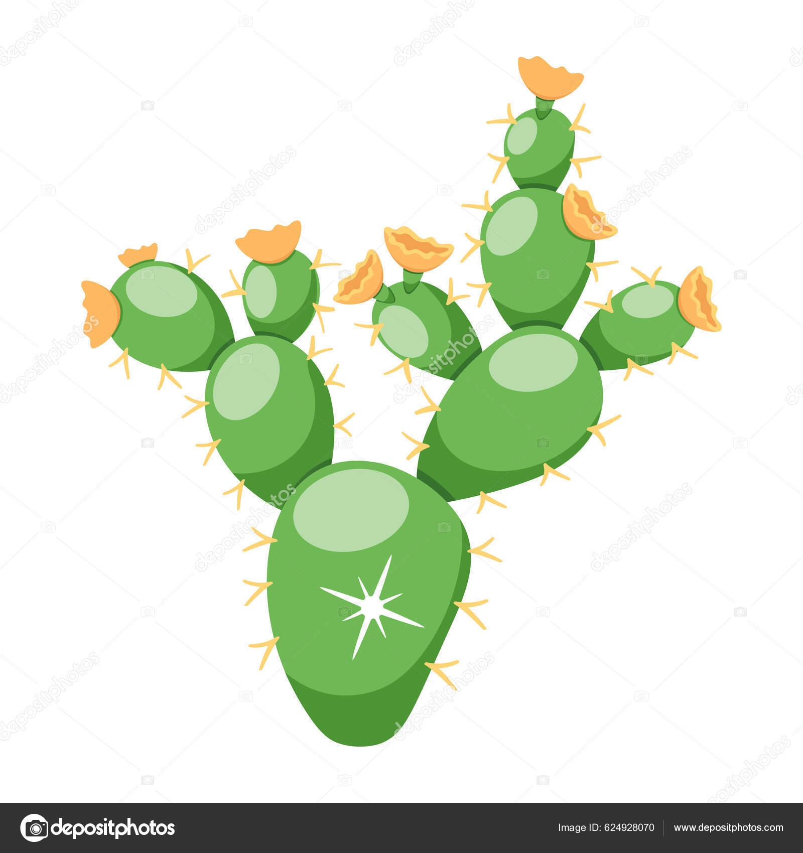 Conjunto De Cacto Verde Do Deserto Ou Da Sala. Estilo Liso E Dos Desenhos  Animados. Ilustração Do Vetor No Fundo Branco. Elemento Para Seu Projeto  Royalty Free SVG, Cliparts, Vetores, e Ilustrações