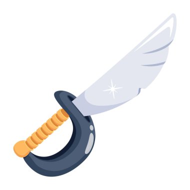 Kılıç. Web simgesi basit illüstrasyon