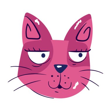 Kedi çizgi filminin vektör çizimi