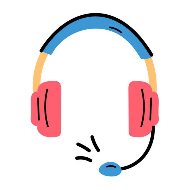 kulaklık simgesi vektör illüstrasyonu