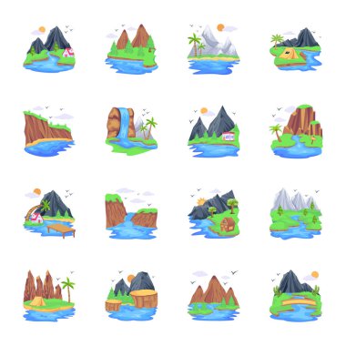 Adaların vektör simgeleri