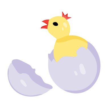 şirin yeni doğmuş bebek kuş vektör çizimi tasarımı