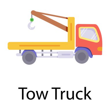 Çekici kamyonu. Web simgesi basit illüstrasyon