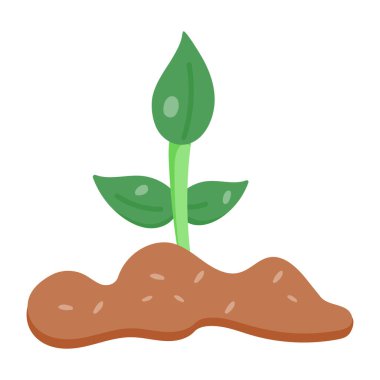 beyaz arkaplanda yeşil çimen simgesi