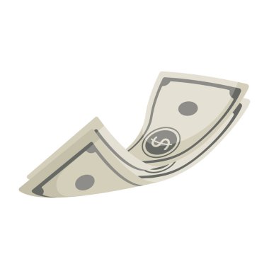 Bir karikatür dolar banknotunun vektör çizimi