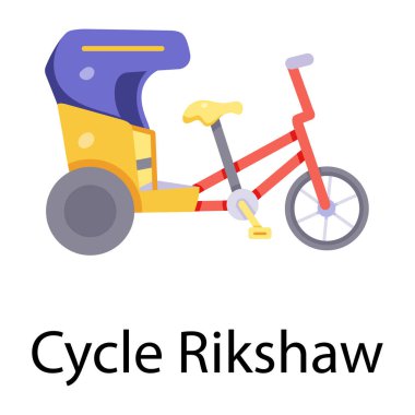 Rickshaw 'ı çalıştır. Web simgesi basit illüstrasyon