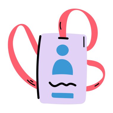 Rozet simgesi, beyaz arkaplanda vektör illüstrasyonu 