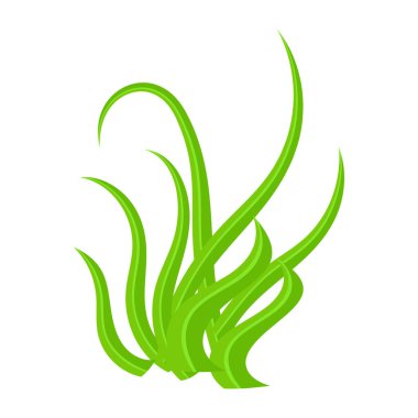 Beyaz arkaplanda yeşil çimen simgesi 