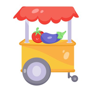 gıda mağazası tezgahı vektör illüstrasyonu