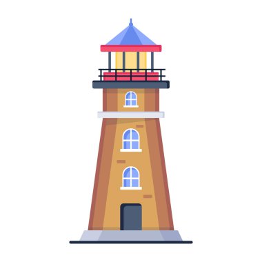 deniz feneri ikonu vektör illüstrasyon grafik tasarımı