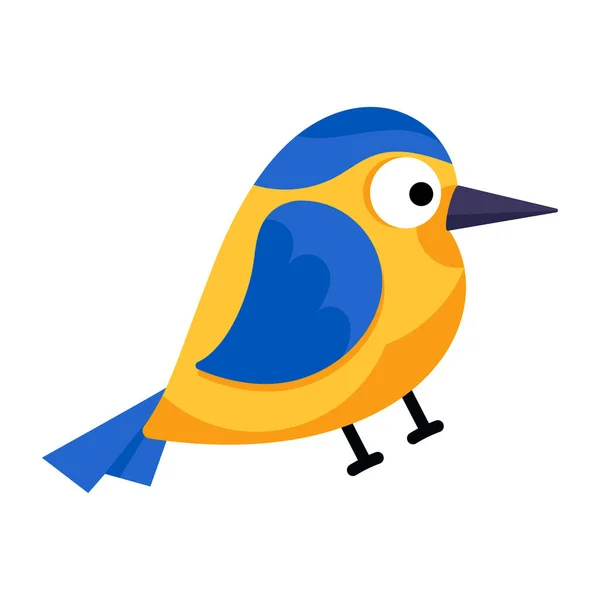 Милий Птах Мультфільм Значок Векторна Ілюстрація — стоковий вектор