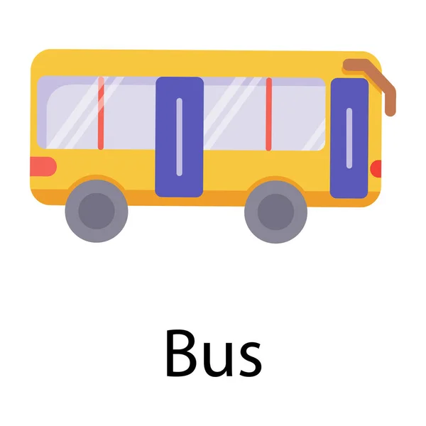 Знак Плоского Вектора Автобуса — стоковый вектор