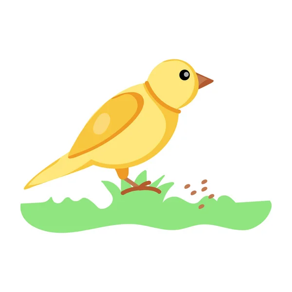 Милий Птах Мультфільм Векторна Ілюстрація Графічний Дизайн — стоковий вектор