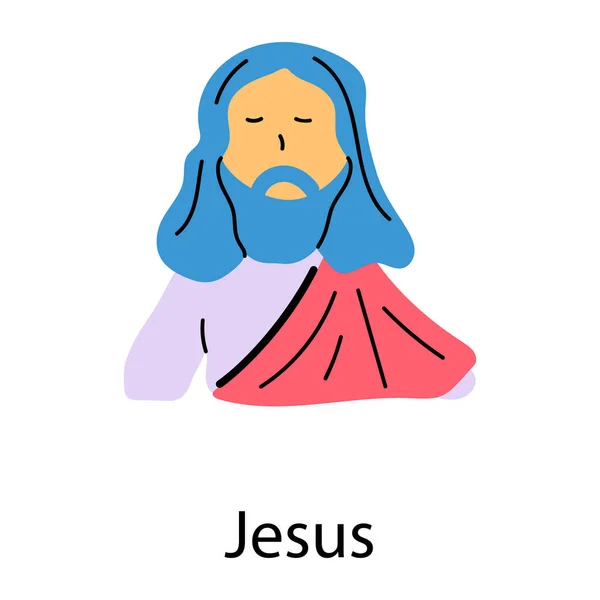 Jesus Web Icon Vector Illustration — Stock Vector