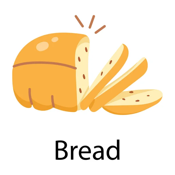 Хліб Веб Іконка Проста Ілюстрація — стоковий вектор