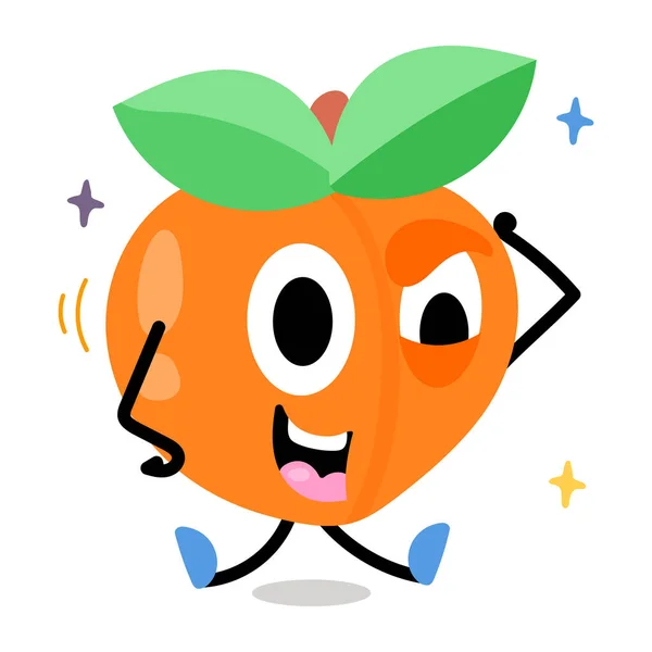 橘子可爱的笑脸 — 图库矢量图片