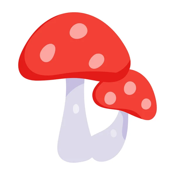 Mushrooms Amanita Vector Illustration Graphic Design — Stock Vector
