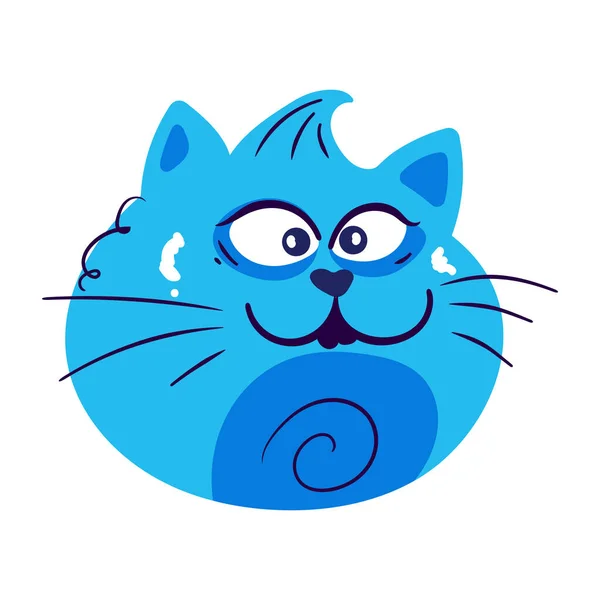 Χαριτωμένο Μπλε Γάτα Διανυσματική Απεικόνιση — Διανυσματικό Αρχείο